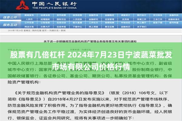 股票有几倍杠杆 2024年7月23日宁波蔬菜批发市场有限公司价格行情