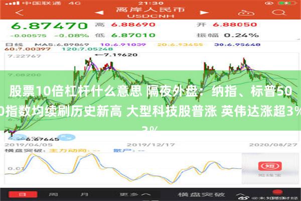 股票10倍杠杆什么意思 隔夜外盘：纳指、标普500指数均续刷历史新高 大型科技股普涨 英伟达涨超3%