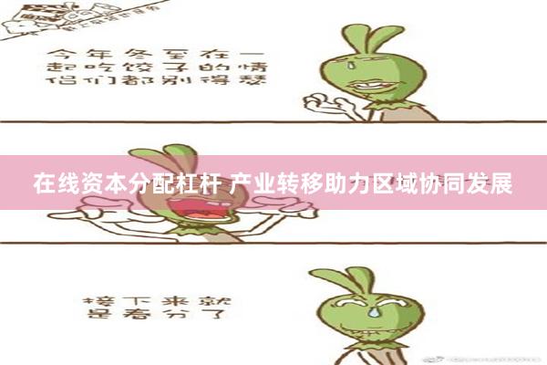 在线资本分配杠杆 产业转移助力区域协同发展