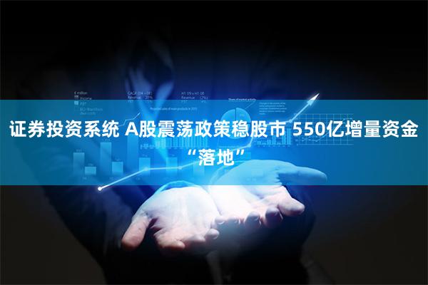 证券投资系统 A股震荡政策稳股市 550亿增量资金“落地”